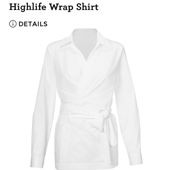 CAbi Tops - CAbi Highlife Wrap Shirt in Medium, White
